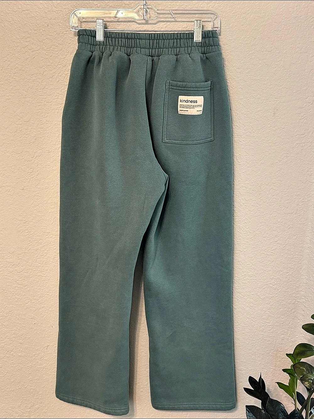 Comfort Clothing Wide Leg Pants in Green Size Medium Like New - Picture 2 of 4
